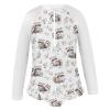 Gugusary Raccoon Baby Toddler Girl Long Sleeve Ruffle Swimsuit One Piece Zipper with UPF 50+ view 2