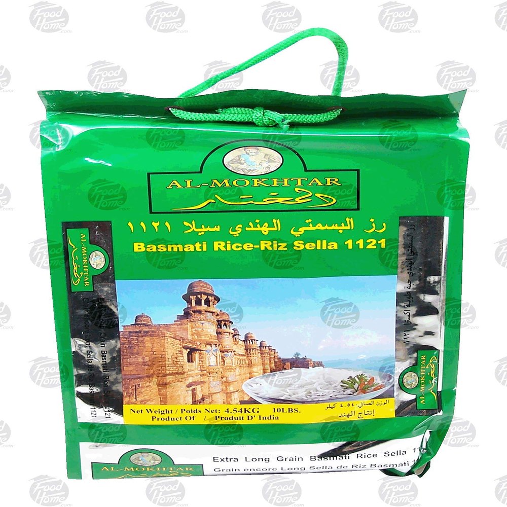 Al Mokhtar basmati rice -riz sella 1121 10-lb bag(pack of 1)