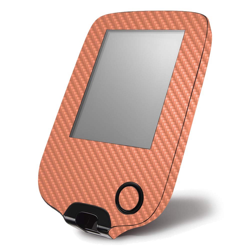 MightySkins Carbon Fiber Skin for Abbott Freestyle Libre 1 & 2 - Solid Peach | Protective, Durable Textured Carbon Fiber Finish | Easy to Apply, Remove, and Change Styles | Made in The USA