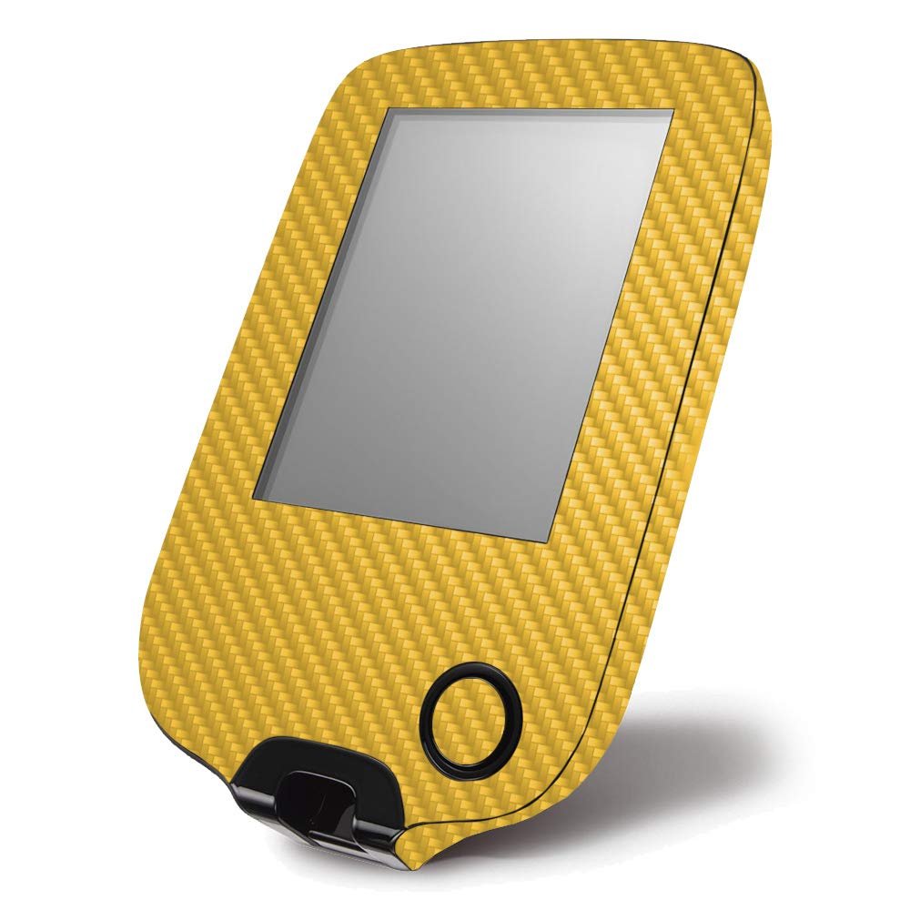 MightySkins Carbon Fiber Skin for Abbott Freestyle Libre 1 & 2 - Solid Marigold | Protective, Durable Textured Carbon Fiber Finish | Easy to Apply, Remove, and Change Styles | Made in The USA