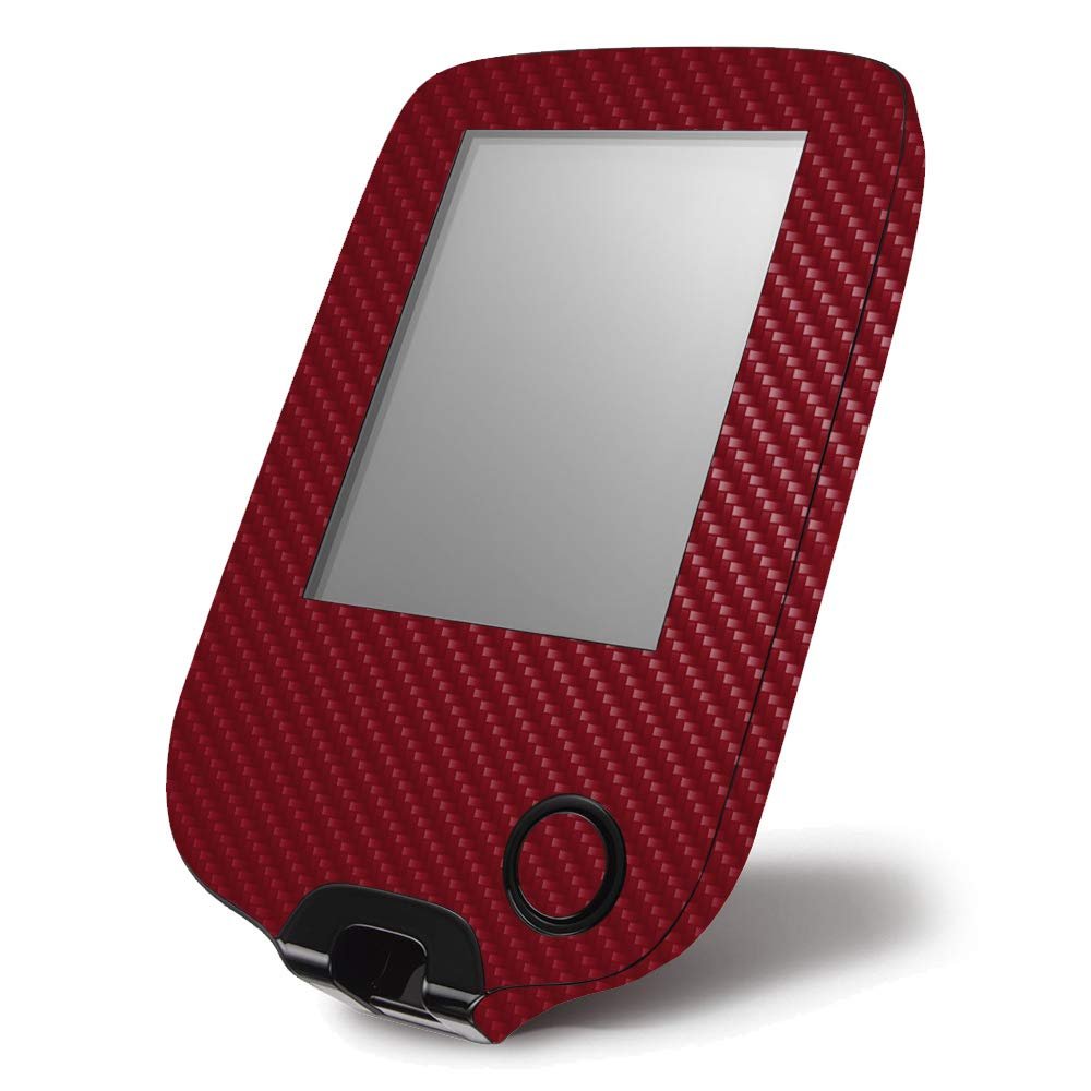 MightySkins Carbon Fiber Skin for Abbott Freestyle Libre 1 & 2 - Solid Burgundy | Protective, Durable Textured Carbon Fiber Finish | Easy to Apply, Remove, and Change Styles | Made in The USA