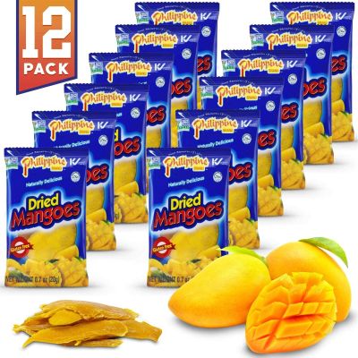 Mangoes Fruit Snacks Philippine Brand Dried {12 PACK} All Naturally Gluten Fr