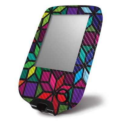 MightySkins Carbon Fiber Skin for Abbott Freestyle Libre 1 & 2 - Stained Glass Window | Protective, Durable Textured Carbon Fiber Finish | Easy to Apply, Remove, and Change Styles | Made in The USA