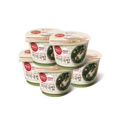 [ 5 Packs ] CJ Instant rice Cup Ban Seaweed Soup 167g