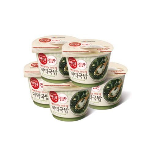 [ 5 Packs ] CJ Instant rice Cup Ban Seaweed Soup 167g