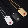 LiFashion LF Stainless Steel Leukemia Medical Alert Dog Tag ID Pendant Caduceus Necklace for Men Women Teens Health Alert Monitoring Systems,Black view 3