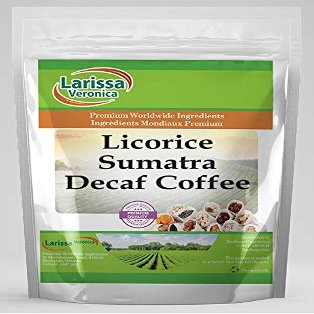 Licorice Sumatra Decaf Coffee (Gourmet, Naturally Flavored, Whole Coffee Beans) (4 oz, ZIN: 553851) - 2 Pack