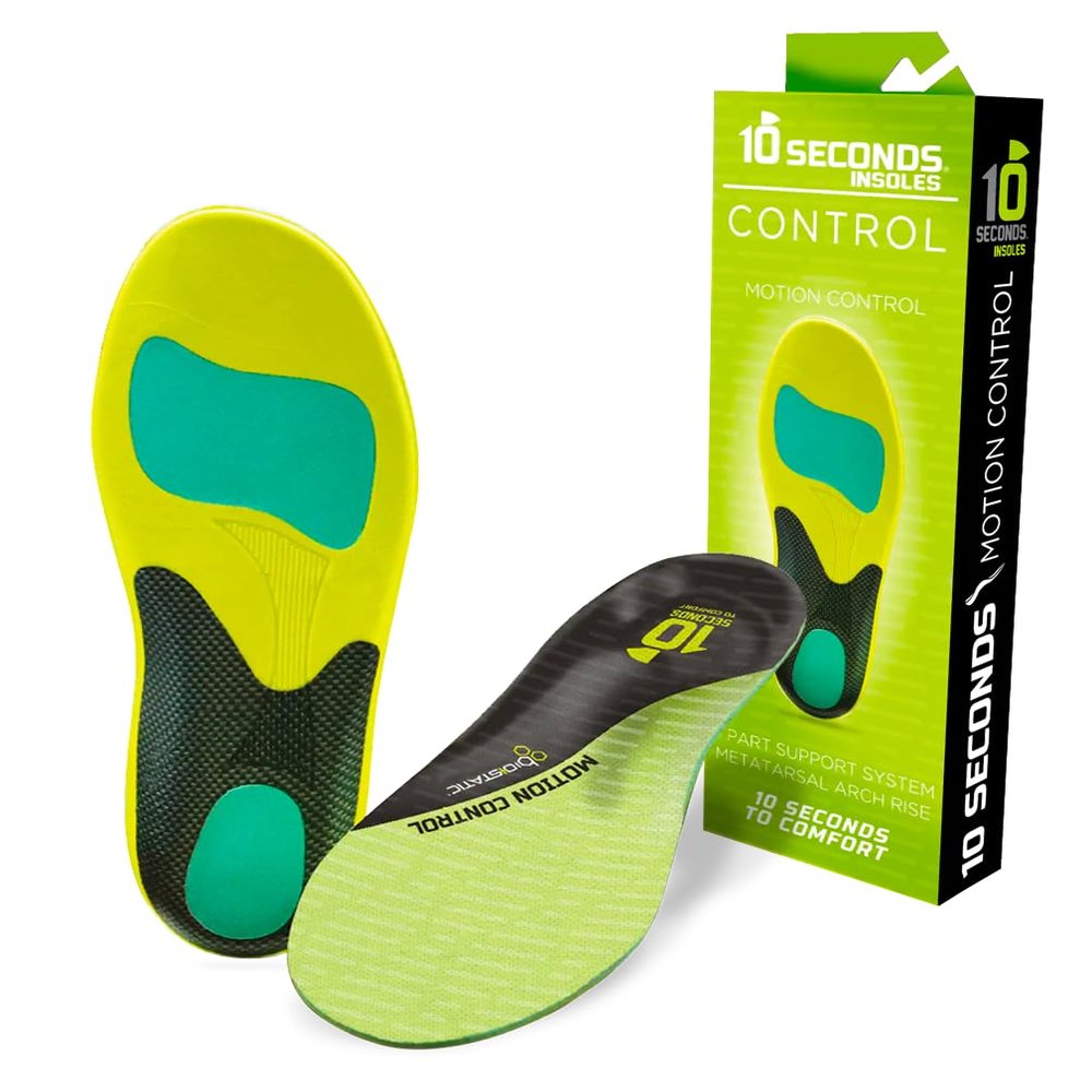 10 Seconds 3210 Motion Control Insoles, M 11, W 13