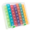 e-Pill 7 Times a Day x 7 Day Clear Weekly Pill Organizer, Vitamin, and Medicine Pillbox (Rainbow) view 1