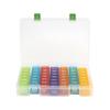e-Pill 7 Times a Day x 7 Day Clear Weekly Pill Organizer, Vitamin, and Medicine Pillbox (Rainbow) view 3