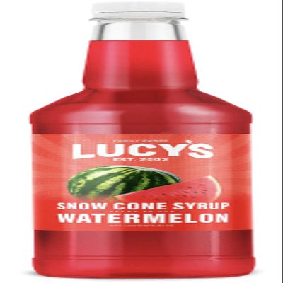 Lucy's Family Owned - Shaved Ice Snow Cone Syrup - Watermelon - 32 oz Syrup Bottle