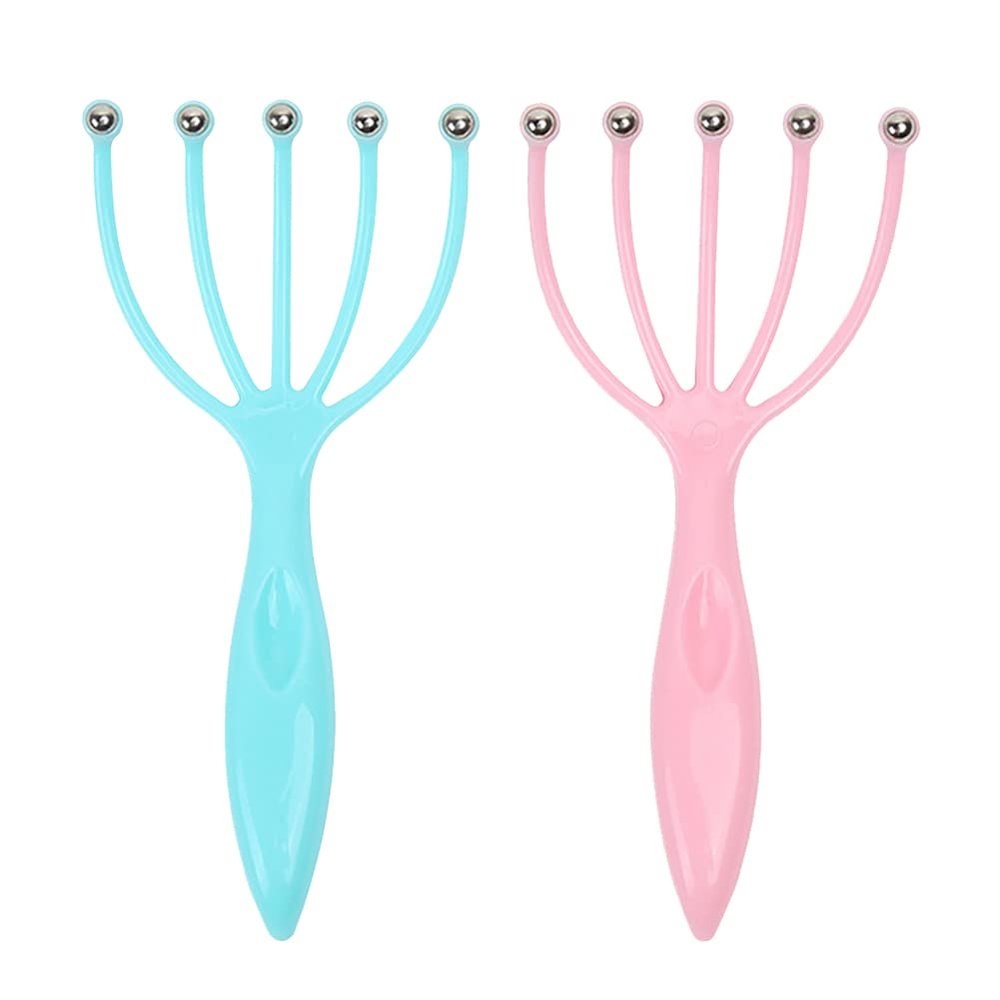 AKOAK 2 Pcs Head Massager Scalp and Neck Ball Five-Claw Massager Handheld Relaxation SPA Hair Care Decompress and Relax