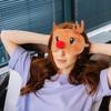 2 Pack Plush Sleep Mask: Christmas 3D Cute Deer Contoured & Breathable Night Sleep Eye Mask for Women Men, Adjustable Nose Bridge Blindfold for Travel, Nap, Shift Work, Meditation, Airplane, Bed view 2