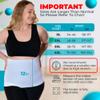 QORE LOGIQ Plus Size Abdominal Binder Post Surgery - C Section Belly Binder, Postpartum Belly Band, Adjustable 12" Compression Wrap for Stomach & Hernia Belt, Black 4XL (white, XXXX-Large) view 4