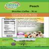 Peach Brazilian Coffee (Gourmet, Naturally Flavored, Whole Coffee Beans) (16 oz, ZIN: 555737) - 3 Pack view 2