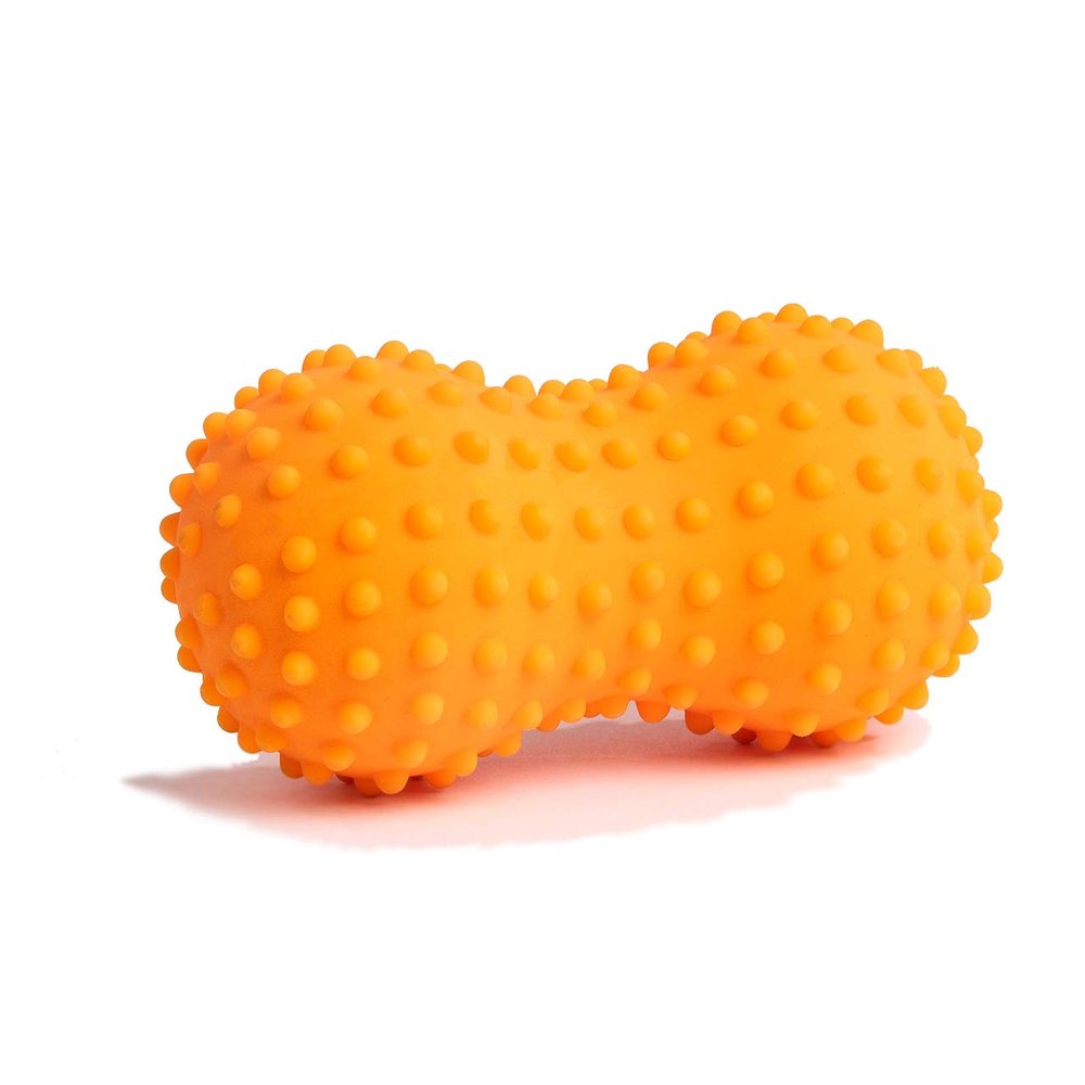 Aeromat Peanut-Shaped Massage Balls, Purple/Wavy OR Orange/Spiky, Trigger Point Massage, (Orange)