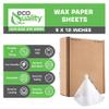 [4 PACK] EcoQuality Deli Paper Sheets Dry Waxed 9x12 - Grease Resistant Sandwich Liner, Microwave Safe, Deli Wrap for Restaurants, BBQ, Schools and Concession Stands (9 in x 12 in - Case of 4) view 2