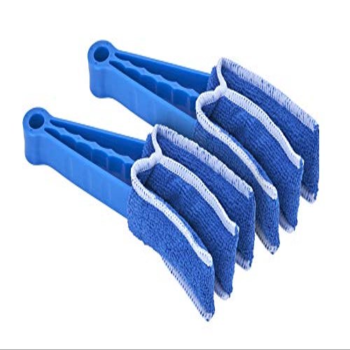 Blind Cleaner Duster Tool, Fan Blade Cleaner, Air Duct Cleaning Tools, Blue Window Blinds Cleaner with Microfiber Sleeve for Fans, Window Blinds, Vents, Shutters(2 Pack -Superio)