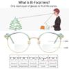 VisionGlobal Bifocal Reading Glasses Blue Light Blocking for Men and Women - Stylish Retro Oval Computer Readers (Up+0.75/Down+3.50) view 3