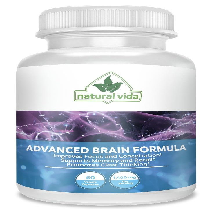 Advanced Brain Formula (60 Veggie Caps) I Memory, Brain, Booster I Mental Focus