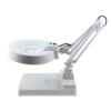 Electronic LED Desk Lamp Magnifier Adjustable Magnifying Inspection Tool (White, 20X Magnifying) view 1