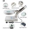 Electronic LED Desk Lamp Magnifier Adjustable Magnifying Inspection Tool (White, 20X Magnifying) view 3