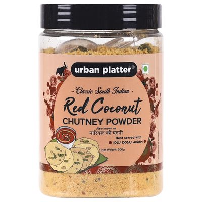 Urban Platter South Indian Style Instant Red Coconut Chutney Powder 200G / 7Oz [Nariyal Ki Chutney Just Add Water]