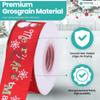 Trimming Shop Christmas Grosgrain Ribbon Xmas Holiday Printed Snowflake Snowman Ribbons for Gift Wrapping, Festive Decoration (25mm x 20 Yards, Red & Green, 2 Rolls) view 3