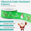 Trimming Shop Christmas Grosgrain Ribbon Xmas Holiday Printed Snowflake Snowman Ribbons for Gift Wrapping, Festive Decoration (25mm x 20 Yards, Red & Green, 2 Rolls) view 4