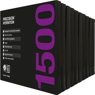 Precision Hydration Electrolyte Powder - No Artificial Ingredients,Multi Strength Hydration Packets - Individual Waterproof Servings - Gluten Free,(10 Boxes (80 Packets,1500mg/L- Purple)