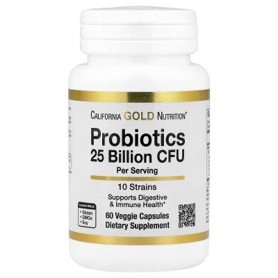 lake avenue nutrition Probiotics, 10 Strain Blend, 25 Billion CFU, Supports Digestive & Immune Health, 60 Veggie Capsules