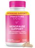 Pink Stork Menopause Support for Women - Hot Flash, Mood, Sleep, Weight, Cortisol & Hormonal Balance - Vegan, Estrogen-Free Perimenopause Relief - Ashwagandha, Maca - 60 Capsules view 1