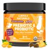 Llama Naturals Kids Probiotic with Prebiotic Fiber, Vegan, Organic Prebiotics and Probiotics Gummies for Gut Health Support, Toddler Real Fruit Gummy Vitamins, No Added Sugar Cane, Peach Mango, 60 Ct view 1