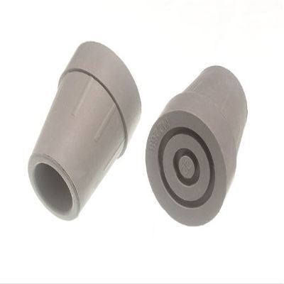 100 x CRUTCH FRAME FERRULES GREY RUBBER WITH METAL INSERT 22MM 7/8" ID