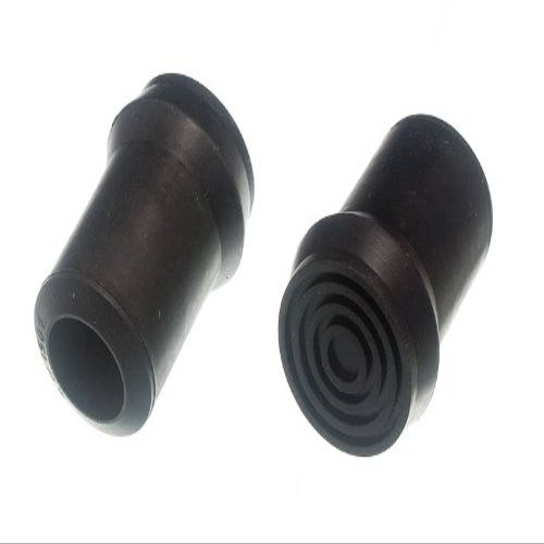 100 x Crutch Zimmer Frame Stick Ferrule Black Rubber Metal Insert 25MM
