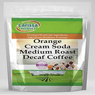 Orange Cream Soda Medium Roast Decaf Coffee (Gourmet, Naturally Flavored, Whole Coffee Beans) (8 oz, ZIN: 561741) - 3 Pack