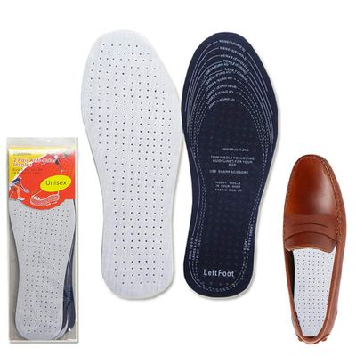 2 Pairs Unisex Shoe Insoles Anti-Odor Inserts Custom Fit Cut Support Comfortable