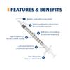 EasyTouch U-100 Insulin Syringe with Needle, 27G 0.5cc 1/2-Inch (12.7mm), Box of 100 view 4