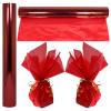 AnapoliZ Cellophane Wrap Roll Red | 100 Ft. Long X 16 in. Wide | 2.3 Mil Thick Transparent Red | Gifts, Baskets, Treats, Cellophane Wrapping Paper | Colorful Cello Christmas, Holiday Color view 1