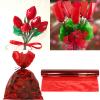 AnapoliZ Cellophane Wrap Roll Red | 100 Ft. Long X 16 in. Wide | 2.3 Mil Thick Transparent Red | Gifts, Baskets, Treats, Cellophane Wrapping Paper | Colorful Cello Christmas, Holiday Color view 3