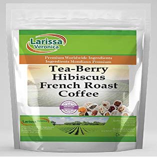 Tea-Berry Hibiscus French Roast Coffee (Gourmet, Naturally Flavored, Whole Coffee Beans) (4 oz, ZIN: 562202)