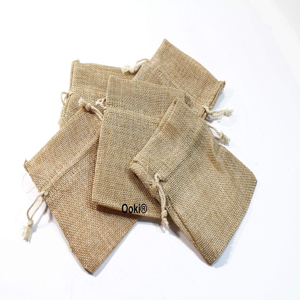 12pcs Burlap Bags 4x5 Drawstrings Jewelry Bags Gift Burlap Party Favor Jute Wedding DIY Bridal Baby Shower