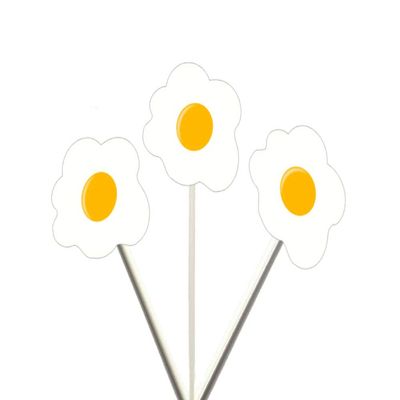 (12 Count) EGG CUPCAKE TOPPERS, BREAKFAST EGGS CUPCAKE TOPPERS