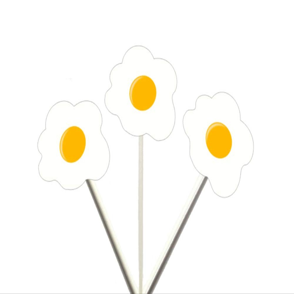 (12 Count) EGG CUPCAKE TOPPERS, BREAKFAST EGGS CUPCAKE TOPPERS