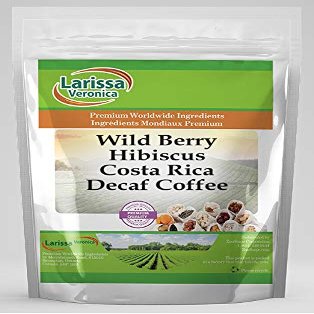 Wild Berry Hibiscus Costa Rica Decaf Coffee (Gourmet, Naturally Flavored, Whole Coffee Beans) (8 oz, ZIN: 564726)
