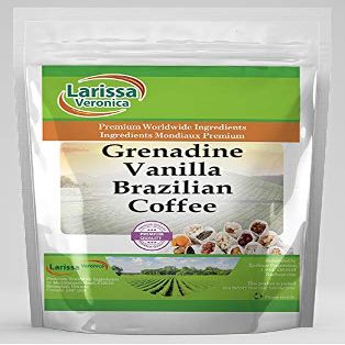 Grenadine Vanilla Brazilian Coffee (Gourmet, Naturally Flavored, Whole Coffee Beans) (8 oz, ZIN: 563224) - 3 Pack