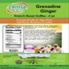 Grenadine Ginger French Roast Coffee (Gourmet, Naturally Flavored, Whole Coffee Beans) (4 oz, ZIN: 563242) view 2