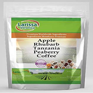 Apple Rhubarb Tanzania Peaberry Coffee (Gourmet, Naturally Flavored, Whole Coffee Beans) (4 oz, ZIN: 564416)