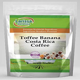 Toffee Banana Costa Rica Coffee (Gourmet, Naturally Flavored, Whole Coffee Beans) (8 oz, ZIN: 564983) - 2 Pack