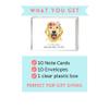 Golden Retriever Note Cards with Envelopes, Personalized Stationery with Dog, Pack of 10 Folded Notecards view 4